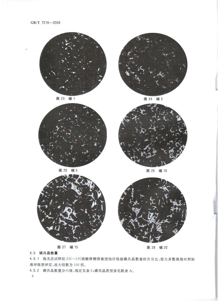 GBT7216-2009灰鑄鐵金相檢驗國家標(biāo)準(zhǔn)